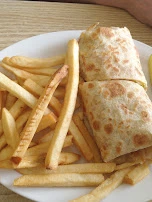 Chicken Wrap and Fries